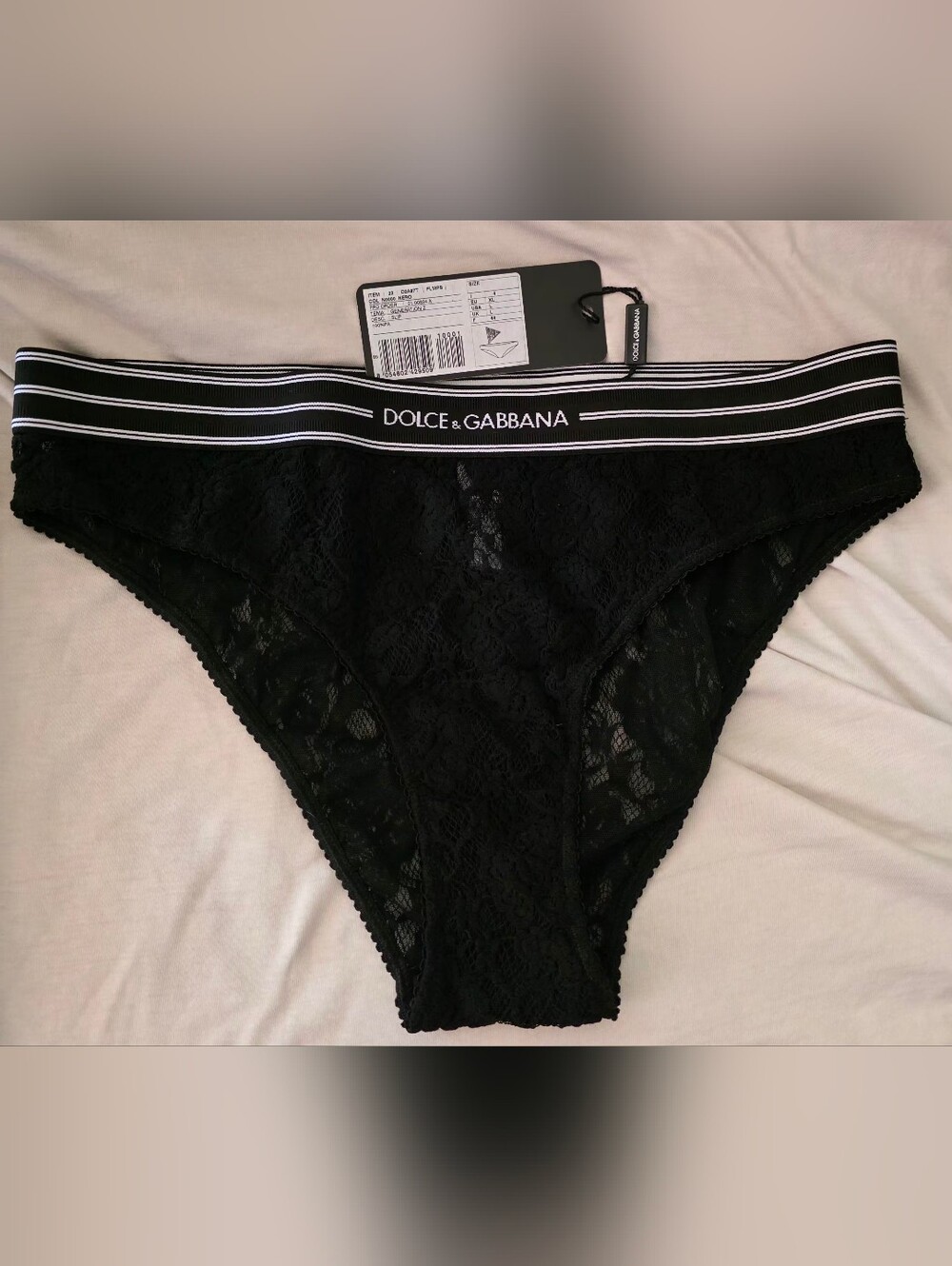 Dolce & Gabbana Black Lace Logo Waistband Briefs, NWT, Reasonable Offer Excepted
